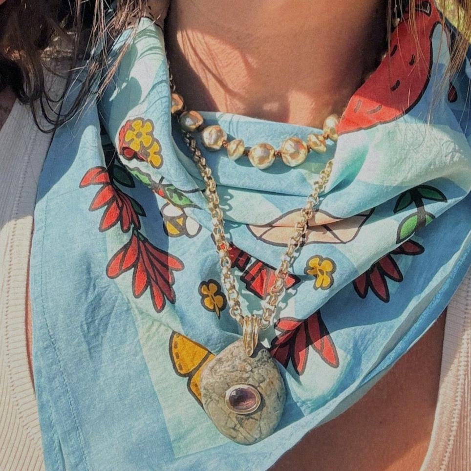 Purple Tourmaline in Rock