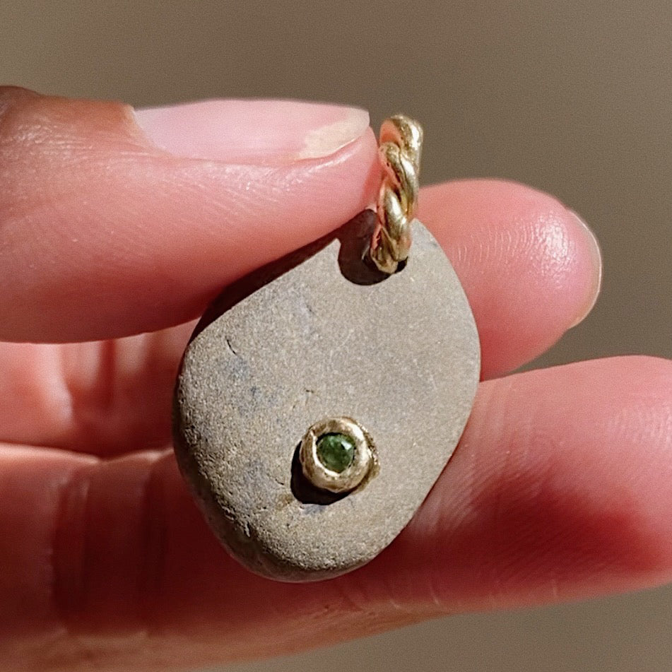 Tsavorite in Gray Rock
