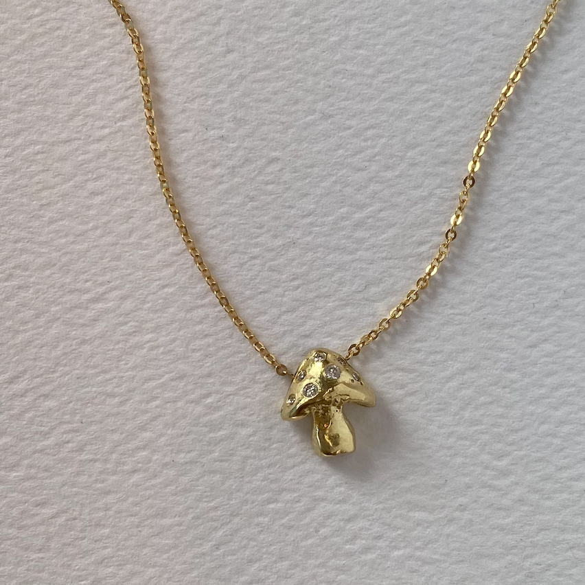 Diamond Fungi Necklace