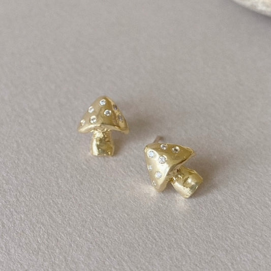 Diamond Fungi Earrings