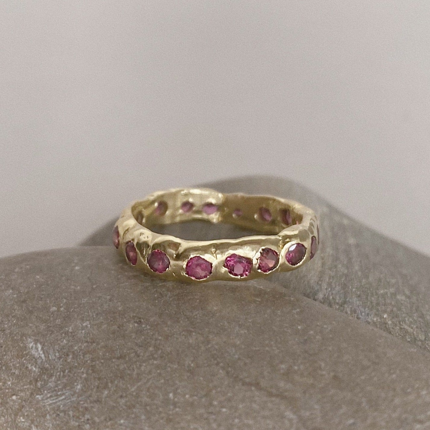 Rubellite Bubbly Ring