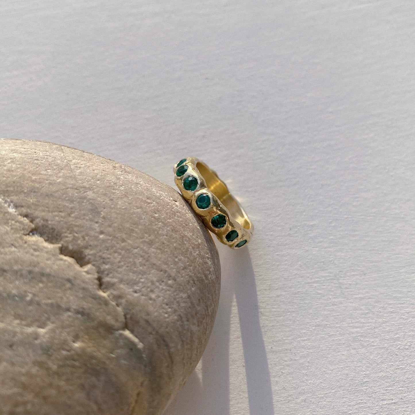 Emerald Bubbly Ring
