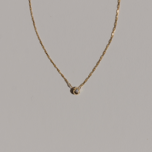 Diamond Pebble Necklace